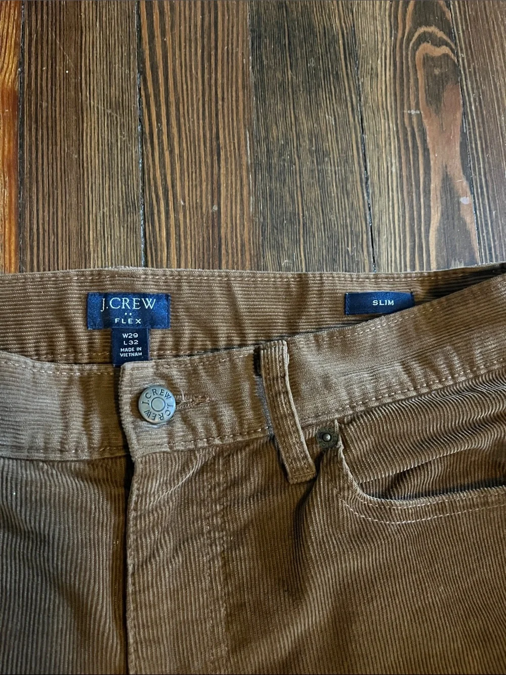 J. Crew Brown Corduroy Slim Pants